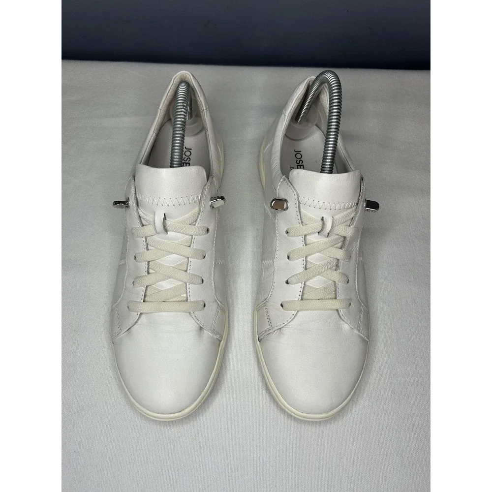 Josef Seibel 67701 Caren Shoes Women 10 41 White Leather Lace Up Comfort Sneaker